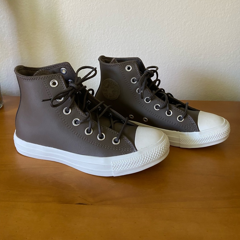Brand New Leather High Top Converse